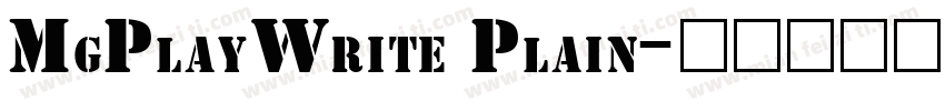MgPlayWrite Plain字体转换